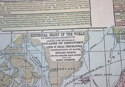 Historical Chart of the World on Mercator's Projection
