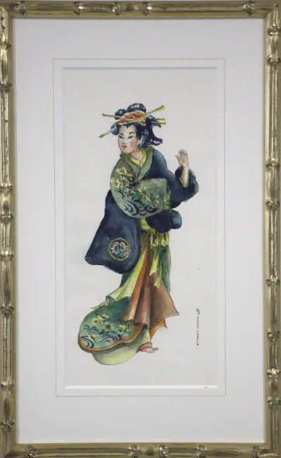 Geisha in Blue