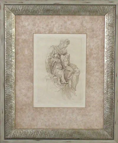 Seated Figure with Child, after Michelangelo